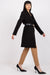 Elegant Belted Long Sleeve Overcoat by Italy Moda