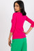 Chic 3/4 Sleeve Cotton-Spandex Blouse