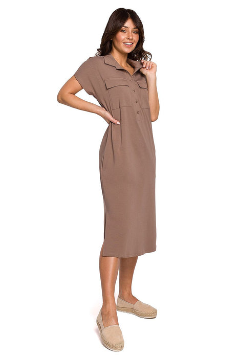 Chic Adjustable Belted Safari Shirt Dress for Every Occasion