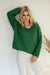 Chic Asymmetrical Hem Oversized Sweater with Heart Neckline