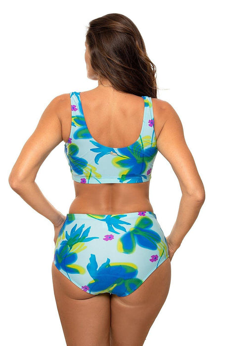 Chic High-Waisted Two-Piece Swim Set "Marko" for Active Women