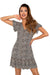 Leopard Print Frill-Trimmed Sleep Dress for Women