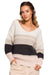 Stylish Striped V-Neck Knit Pullover