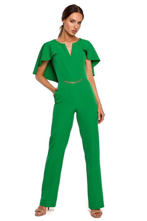 Elegant Cape-Style Jumpsuit