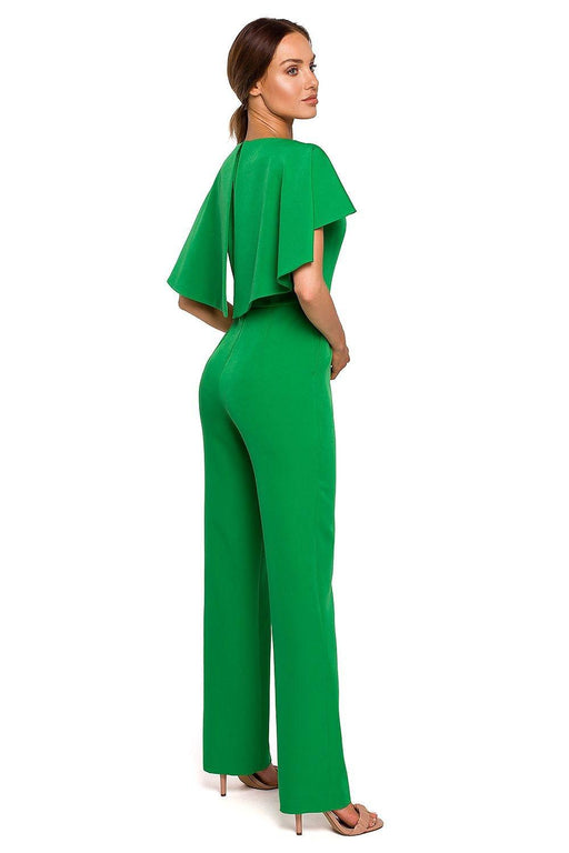 Elegant Cape-Style Jumpsuit