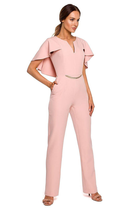 Elegant Cape-Style Jumpsuit