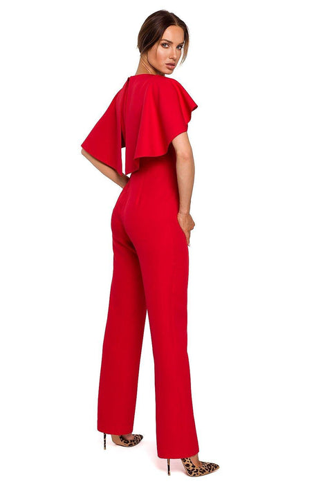 Elegant Cape-Style Jumpsuit