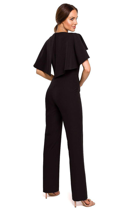 Elegant Cape-Style Jumpsuit