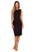 Chic Sleeveless Pencil Dress with Eye-Catching Chain-Back Detail