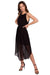 Chic Chiffon Evening Dress with Romantic Ruffles and Elegant Neck Detail