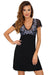 Luna's Allure Black Lace Nightshirt