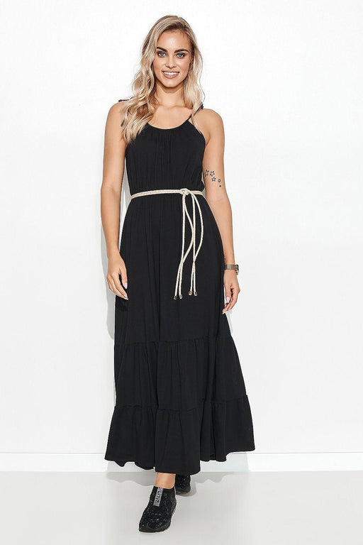 Enchanting A-Line Maxi Dress in Serene Meadow