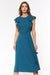 Elegant Ruffled Sleeve Trapeze Dress