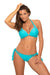 Elegant Push-Up Bikini Set with Stylish Stitch Details