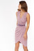 Elegant Wrap Cocktail Dress with Flattering Waist Belt