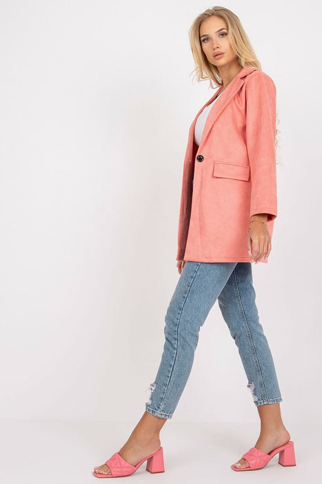 Sophisticated Suede Zip Jacket by Chic Italy Moda