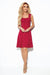 Maroon Cotton Daydress with Distinctive Karo Neckline - European Craftsmanship