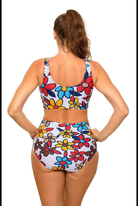 Chic High-Waisted Two-Piece Swim Set "Marko" for Active Women