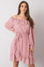 Spanish Chic Frilly Waist-Tie Daydress with Long Sleeves