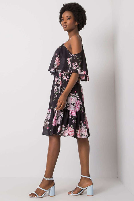 Chic Floral Strapless Day Dress