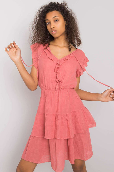 Charming Ruffled Cotton Day Dress