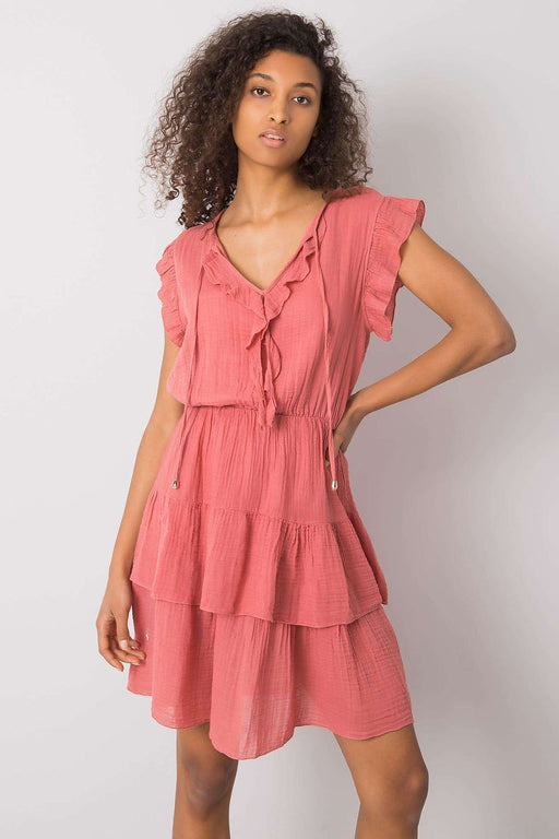 Charming Ruffled Cotton Day Dress