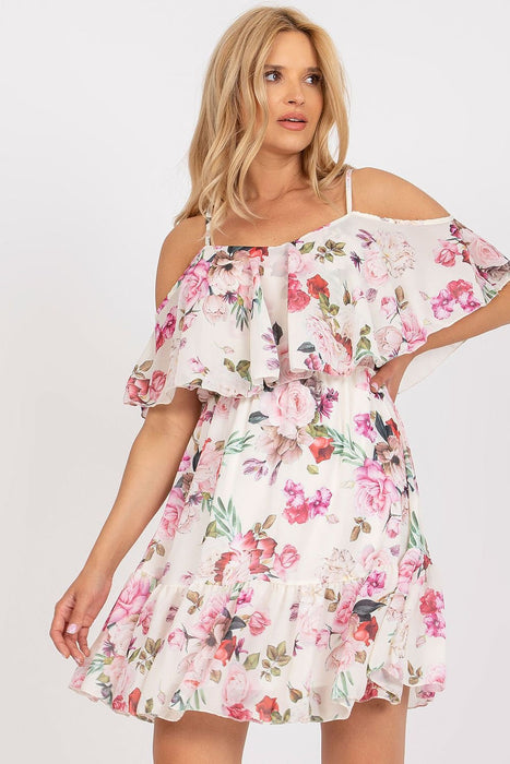 Chic Floral Strapless Day Dress