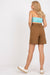 Chic High-Waisted Cotton Shorts with Adjustable Tie and Pockets