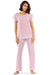 Lace-Trimmed Cotton Pajama Set with Playful Pea Print