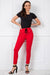 Stylish High-Waisted Cotton Blend Lounge Trousers