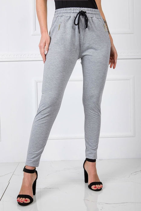 Stylish High-Waisted Cotton Blend Lounge Trousers