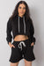 Stylish Athleisure Hoodie and Shorts Set with Adjustable Waistband