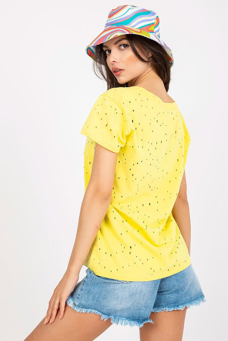 Elegant Openwork Summer T-Shirt