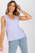 Chic Heart Neckline Sleeveless Summer Tee