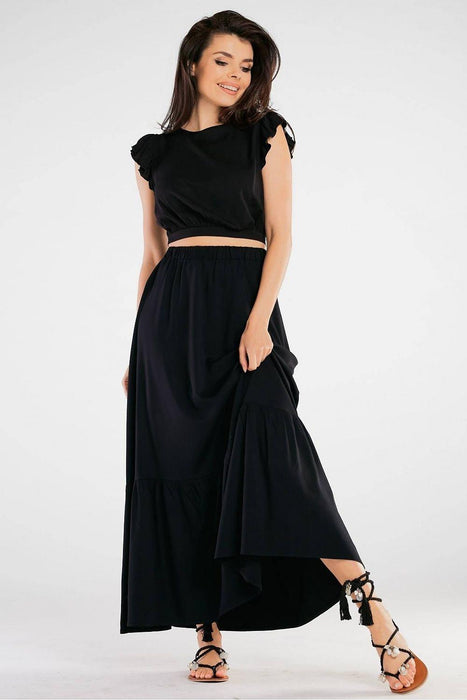 Chic Frilled Maxi Skirt for Effortless Summer Style