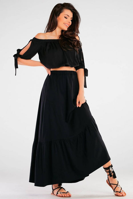 Chic Frilled Maxi Skirt for Effortless Summer Style