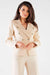 Chic Golden Button Double-Breasted Blazer