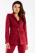 Golden Button Shawl Collar Suit Jacket for Women