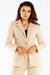 Golden Button Shawl Collar Suit Jacket for Women