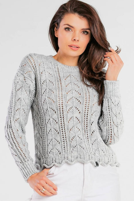 Chic Ribbed Knit Sweater for Women