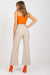 Elegant High-Waisted Women's Trousers with Decorative Buttons and Practical Slip Pockets