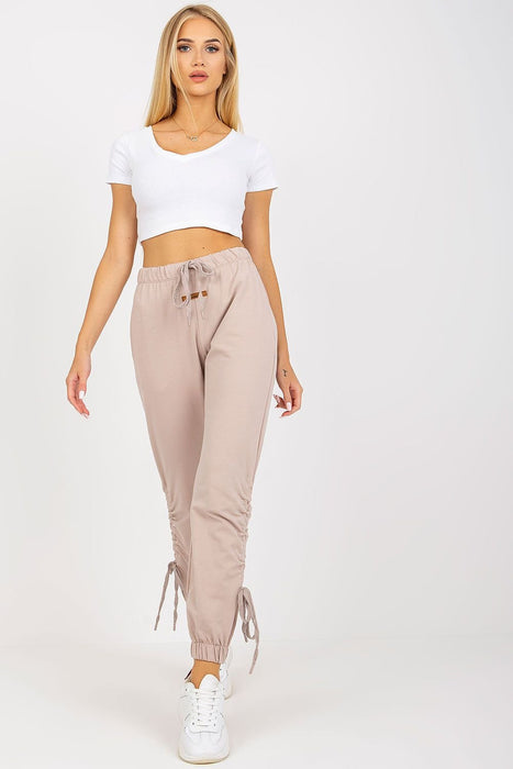 Stylish High-Waisted Sweatpants with Adjustable Drawstring