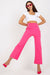 Elegant High-Waisted Women's Trousers with Decorative Buttons and Practical Slip Pockets