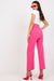 Elegant High-Waisted Women's Trousers with Decorative Buttons and Practical Slip Pockets