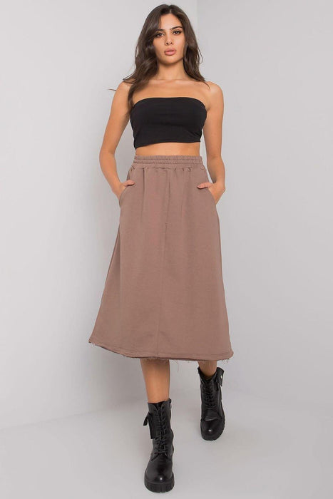 Stylish Cotton Flared Skirt with Functional Side Pockets