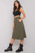 Stylish Cotton Flared Skirt with Functional Side Pockets