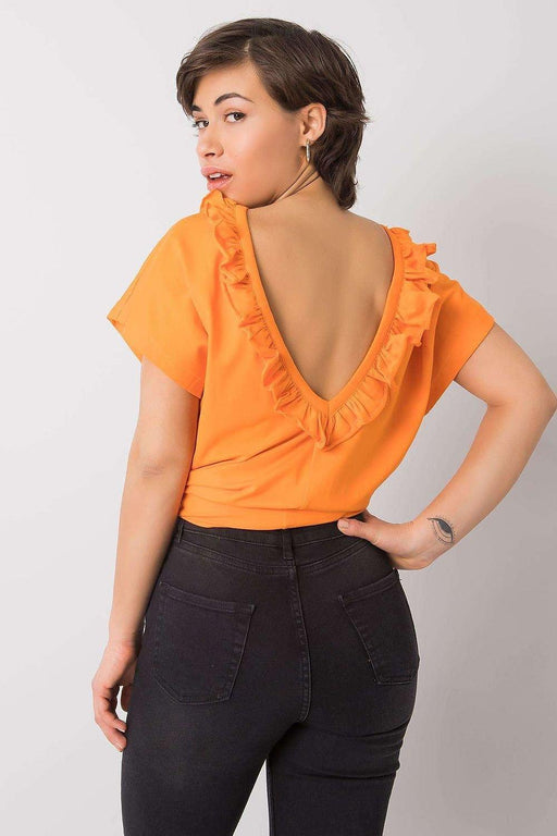 Elegant Ruffled Backless Top