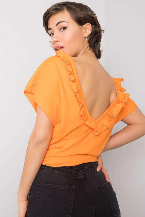 Elegant Ruffled Backless Top