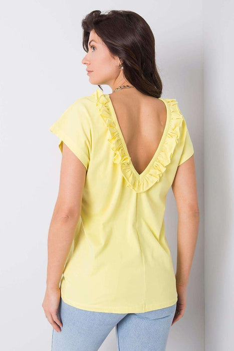 Elegant Ruffled Backless Top