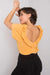 Elegant Ruffled Backless Top